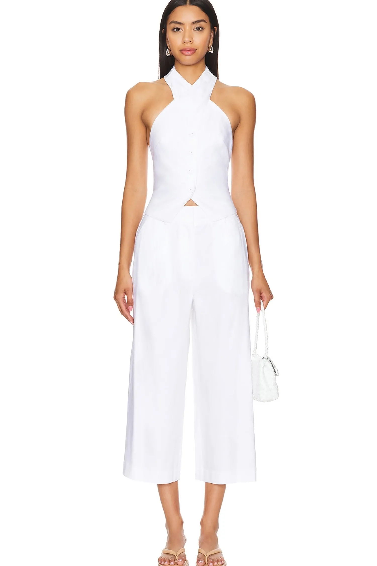 Women MILLY Pants>Solid Linen Pant