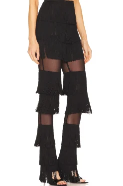 Women Norma Kamali Pants>Spliced Boot Pant With Fringe
