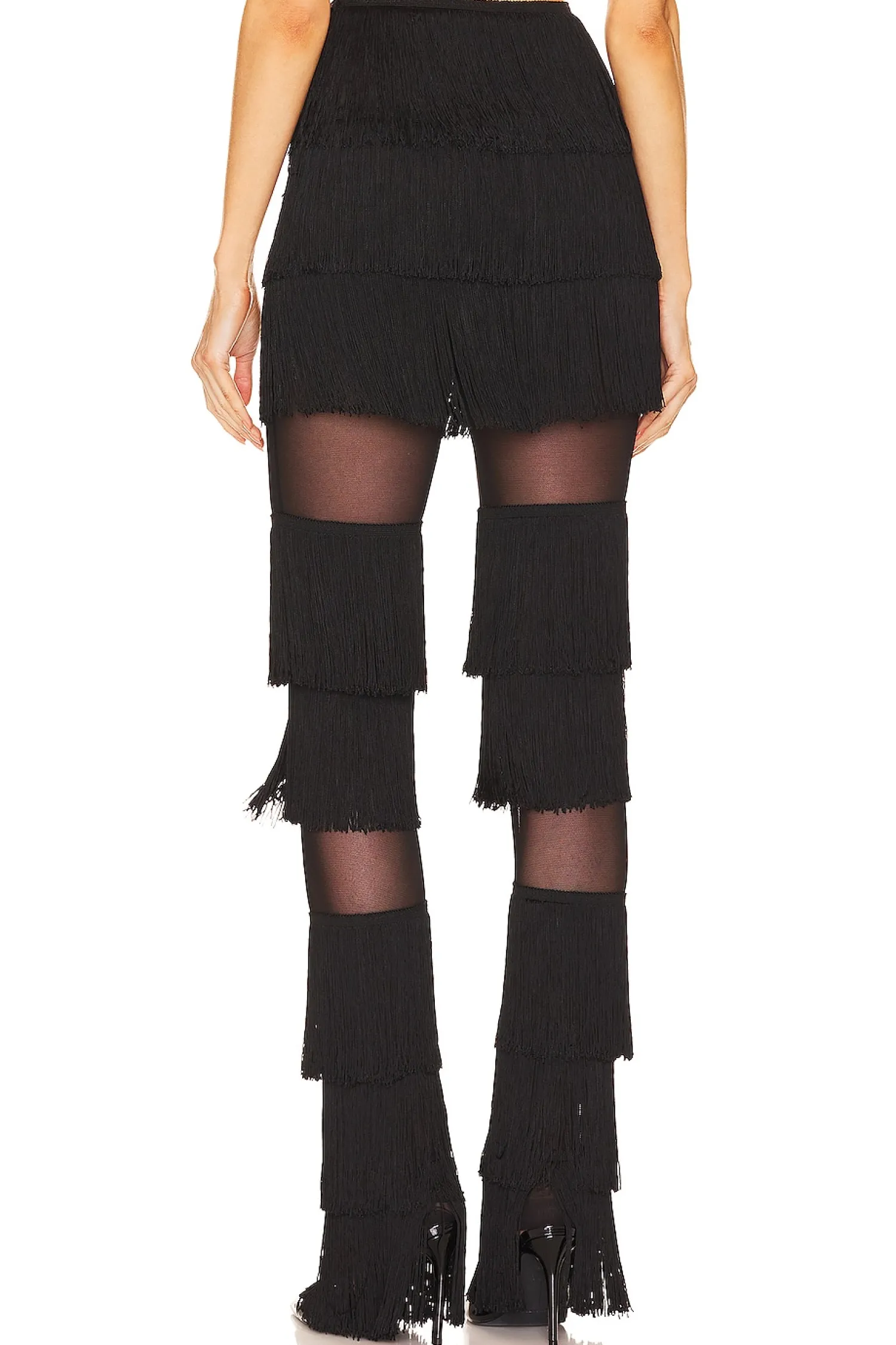 Women Norma Kamali Pants>Spliced Boot Pant With Fringe