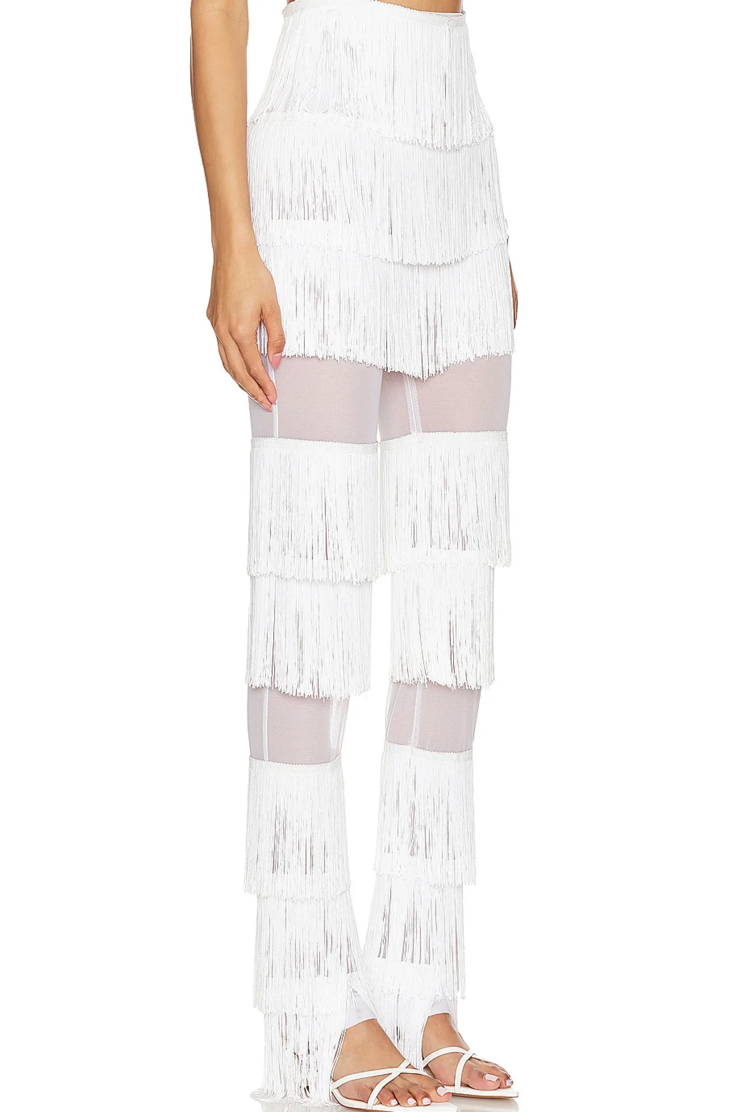Women Norma Kamali Pants>Spliced Boot Pant With Fringe