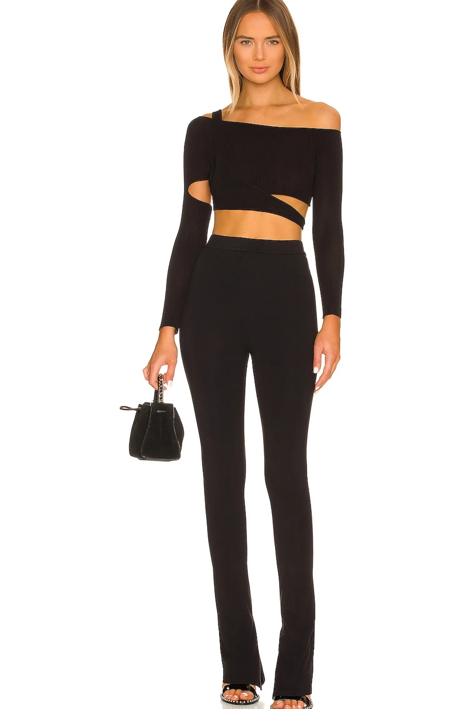 Women EB Denim Pants>Split Hem Leggings