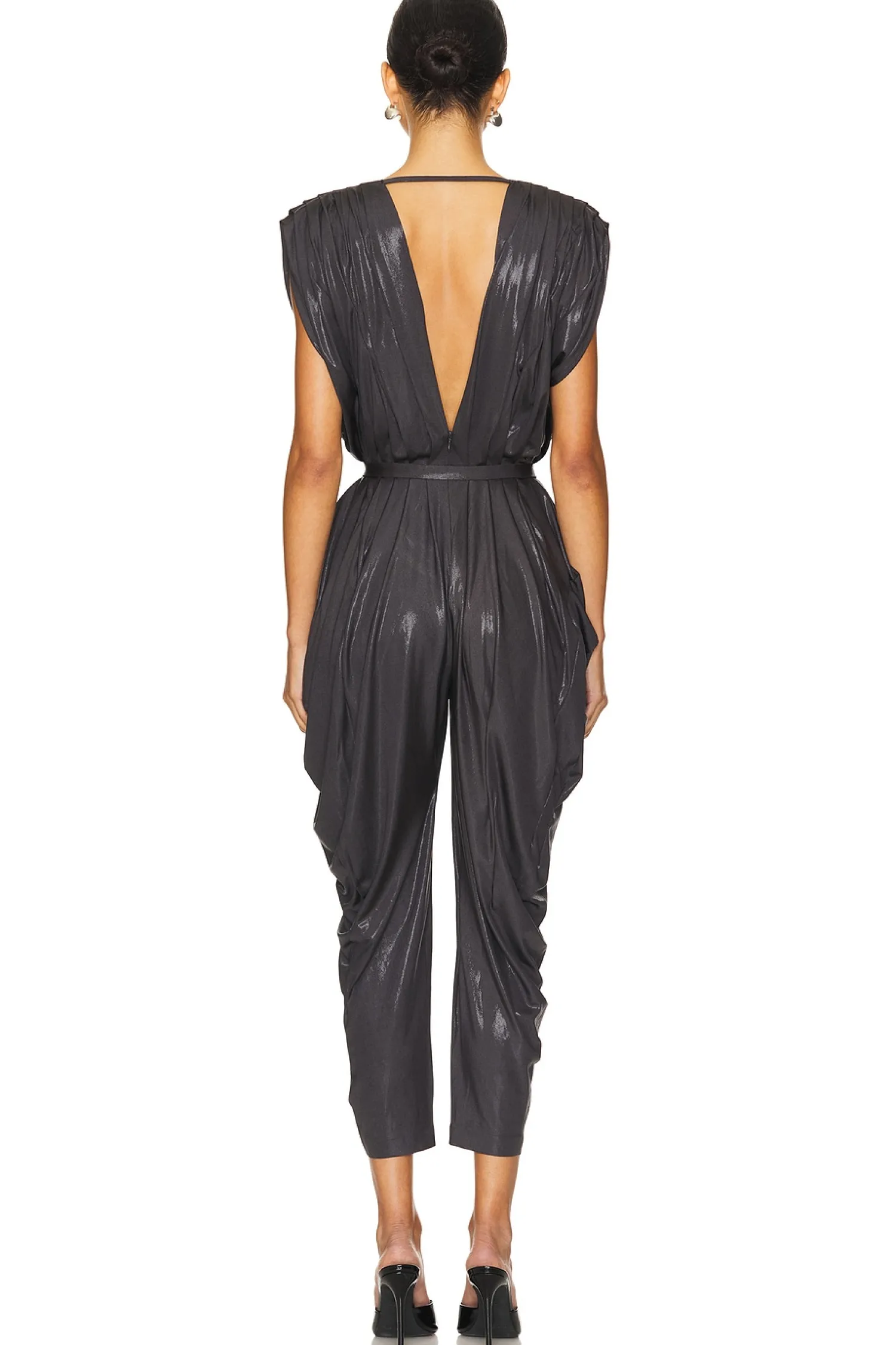 Women Norma Kamali Jumpsuits>Square Sleeve Waterfall Jumpsuit