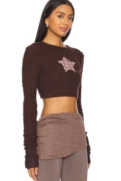 Women Zemeta Matching Sets>Star in My Heart Crop Sweater