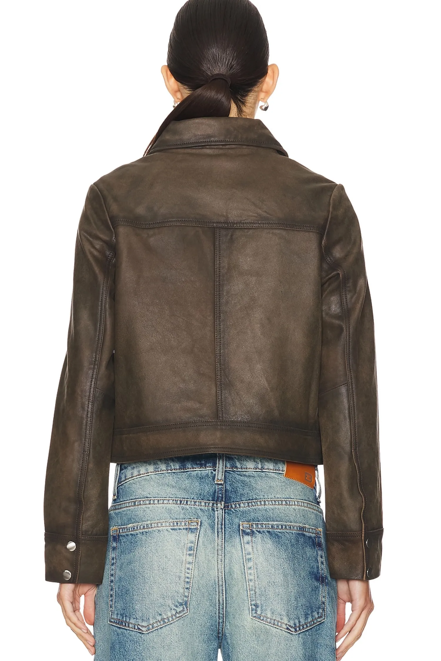 Women Ena Pelly Jackets & Coats>Stevie Worn Leather Jacket