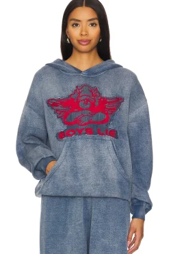 Women Boys Lie Loungewear>Stitch Me Up Interlock Racer Hoodie