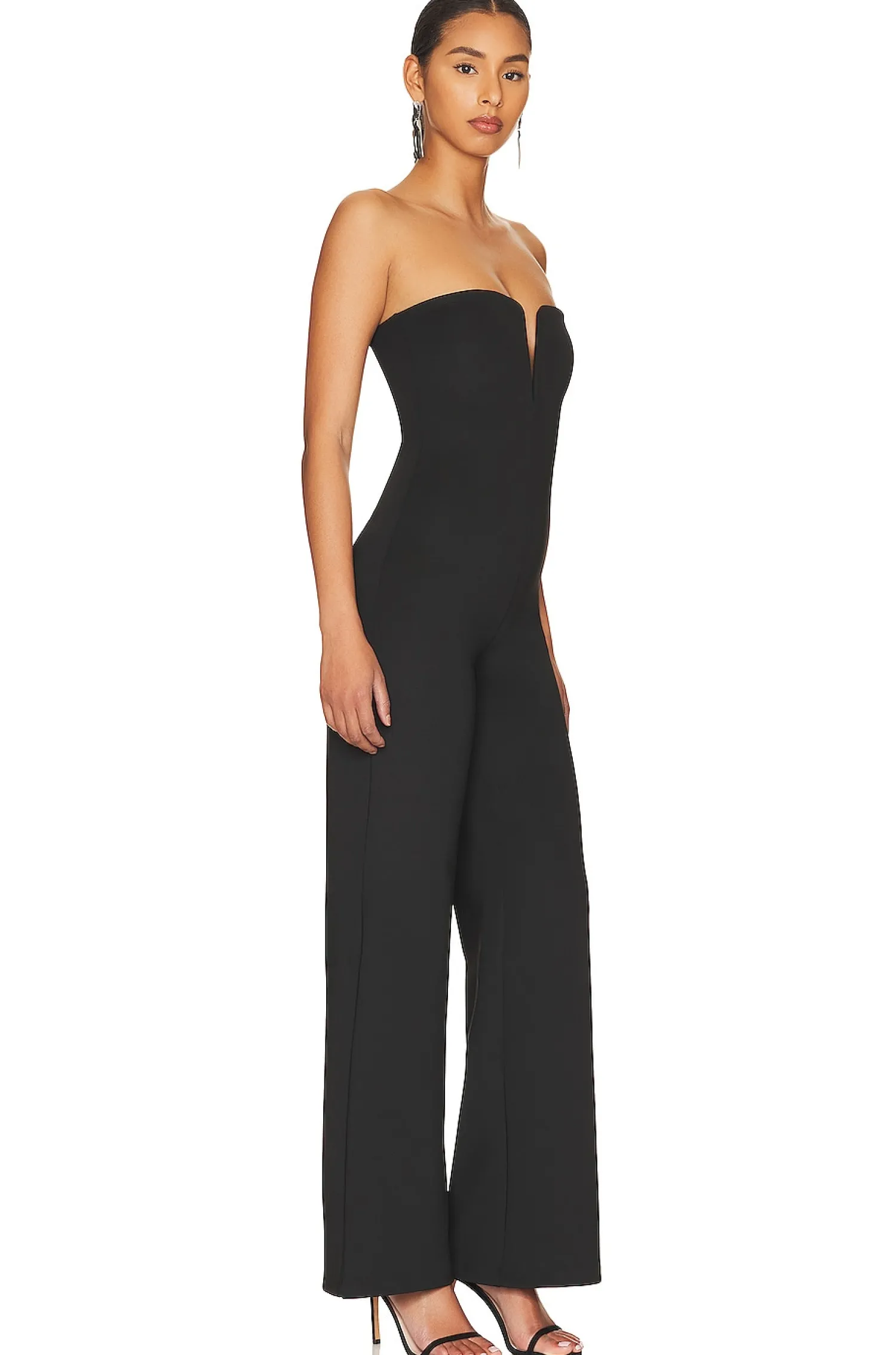 Women Good American Jumpsuits>Strapless V Scuba Jumpsuit