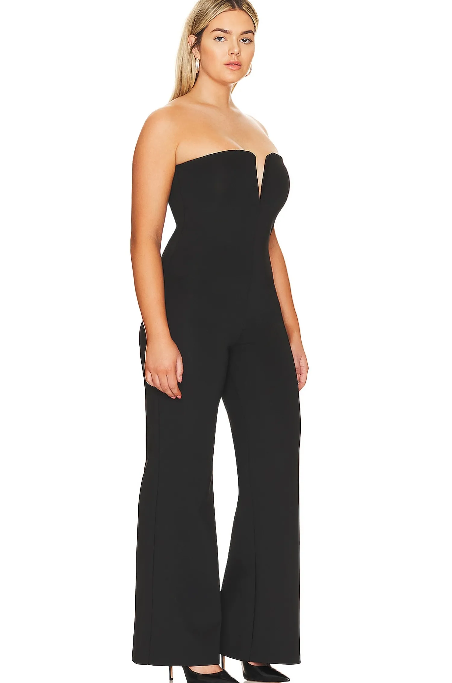Women Good American Jumpsuits>Strapless V Scuba Jumpsuit