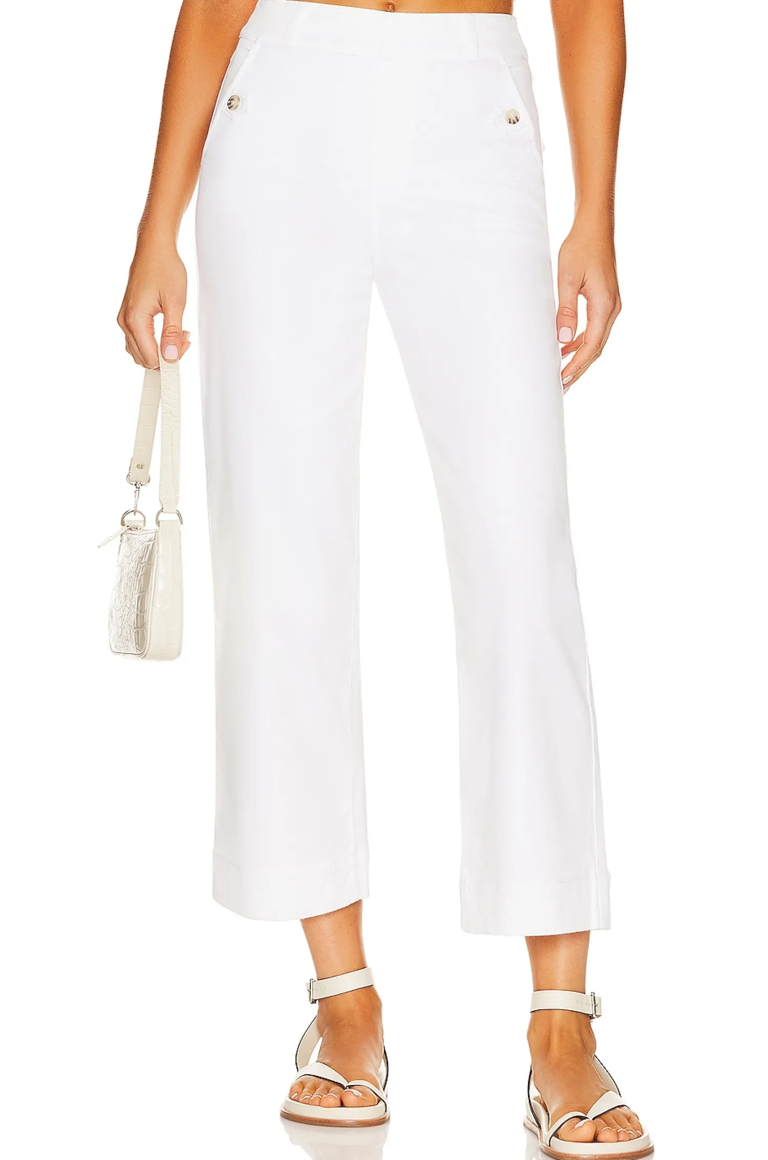 Women SPANX Pants>Stretch Twill Cropped Wide Leg Pant