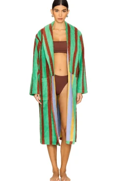 Women Dusen Dusen Lingerie & Sleepwear>Stripe Bathrobe