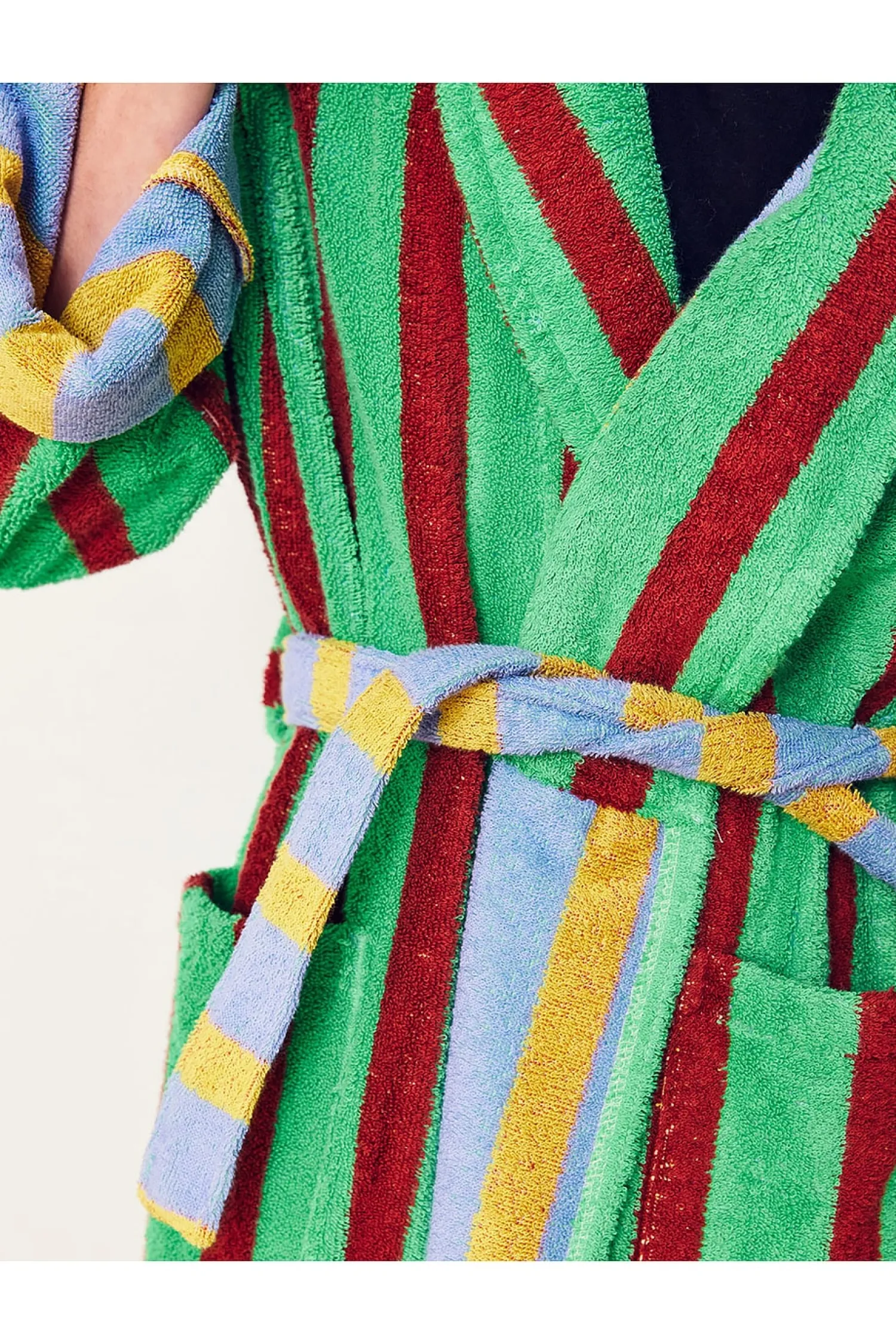 Women Dusen Dusen Lingerie & Sleepwear>Stripe Bathrobe