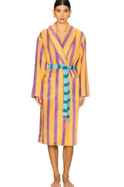 Women Dusen Dusen Lingerie & Sleepwear>Stripe Bathrobe