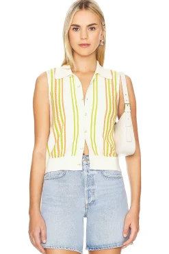 Women Guest In Residence Jackets & Coats>Stripe Plaza Vest