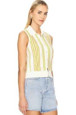 Women Guest In Residence Jackets & Coats>Stripe Plaza Vest