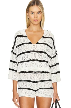 Women LSPACE Matching Sets>Striped Diamond Eyes Hoodie