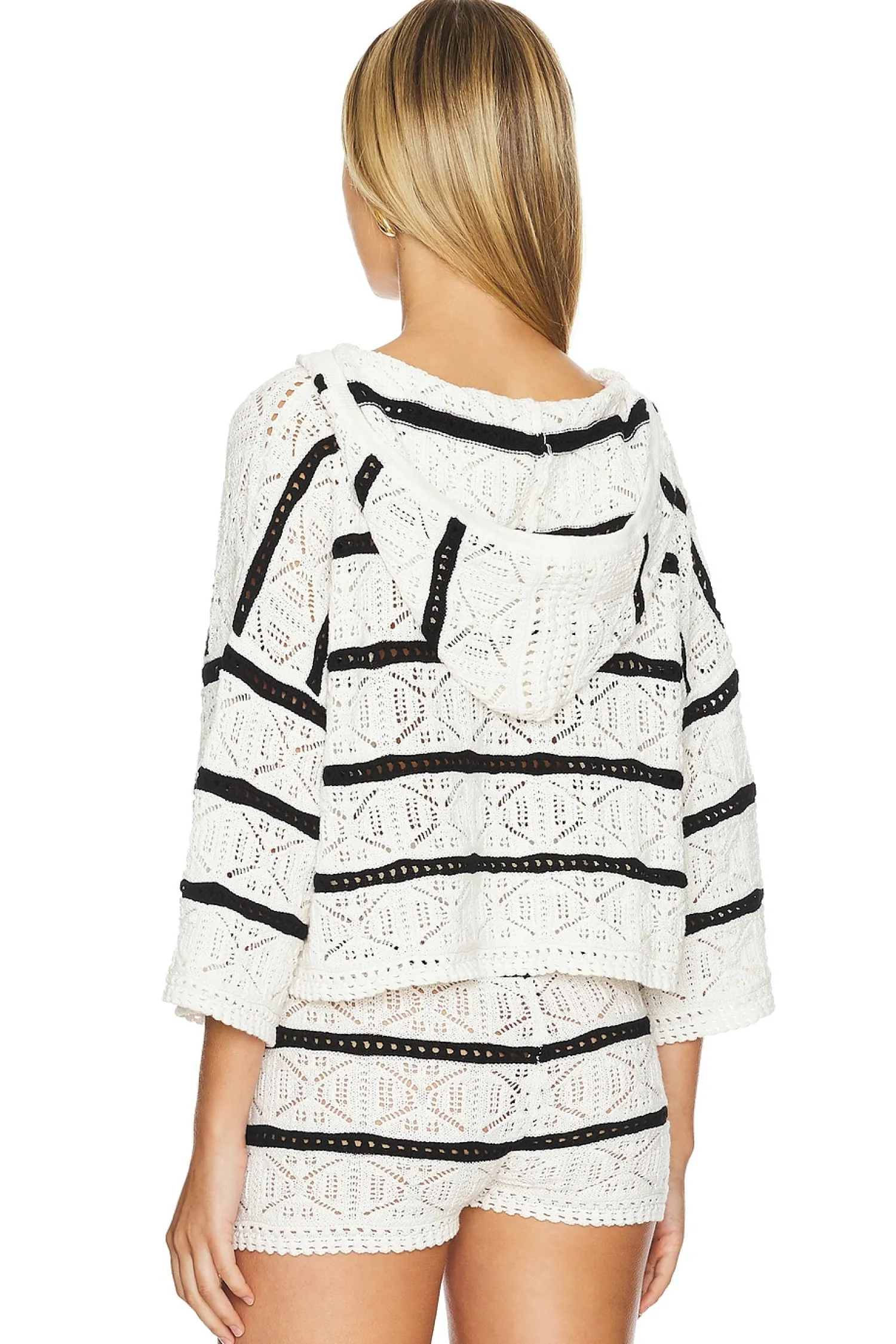 Women LSPACE Matching Sets>Striped Diamond Eyes Hoodie