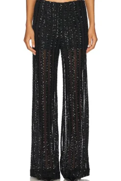 Women SANS FAFF Pants|Matching Sets>Striped Sequin Trousers