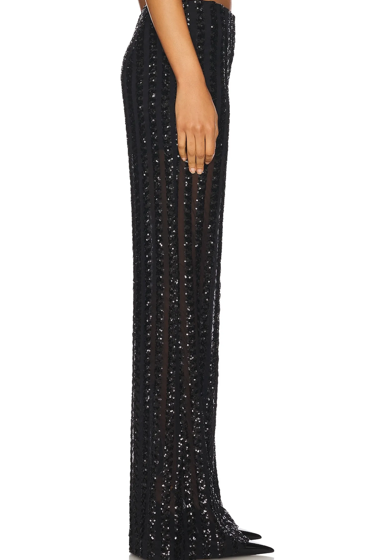 Women SANS FAFF Pants|Matching Sets>Striped Sequin Trousers