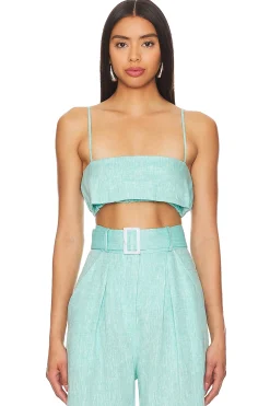 Women MATTHEW BRUCH Matching Sets>Structured Bandeau Crop Top