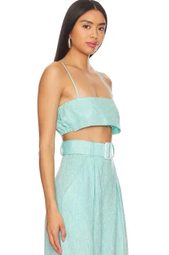 Women MATTHEW BRUCH Matching Sets>Structured Bandeau Crop Top