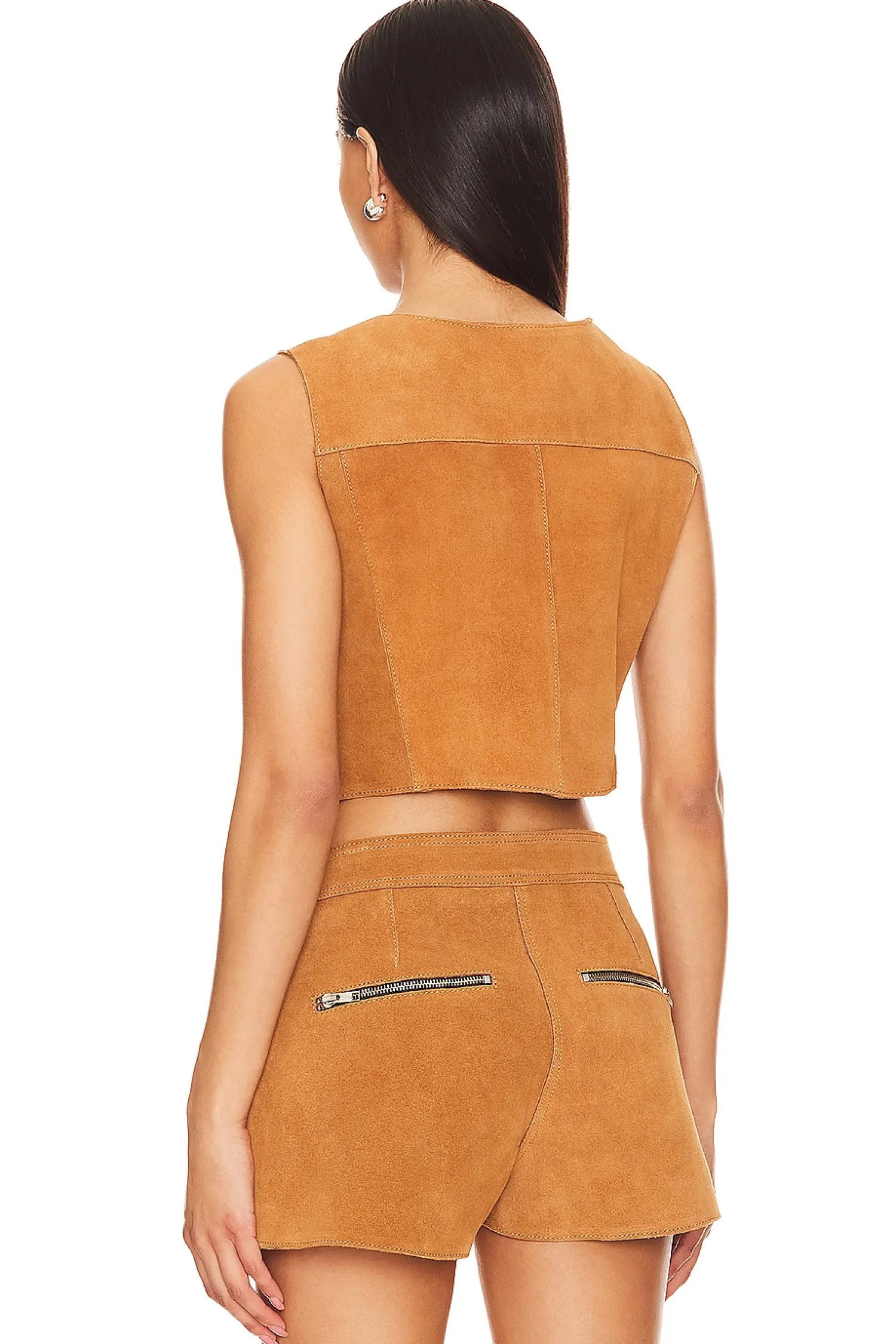 Women Understated Leather Jackets & Coats>Sugar Suede Vest