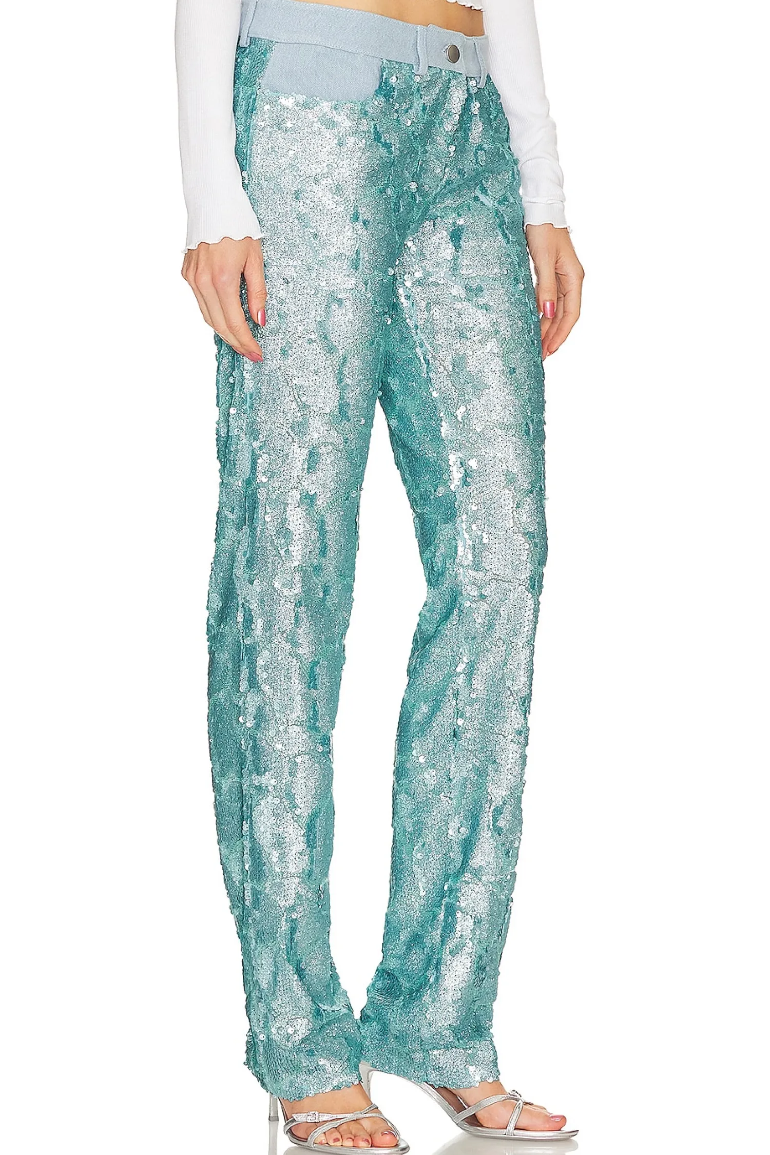 Women SIEDRES Pants>Sun Sequined Low Rise Pants