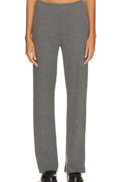 Women DONNI. Pants|Matching Sets>Sweater Rib Simple Pant