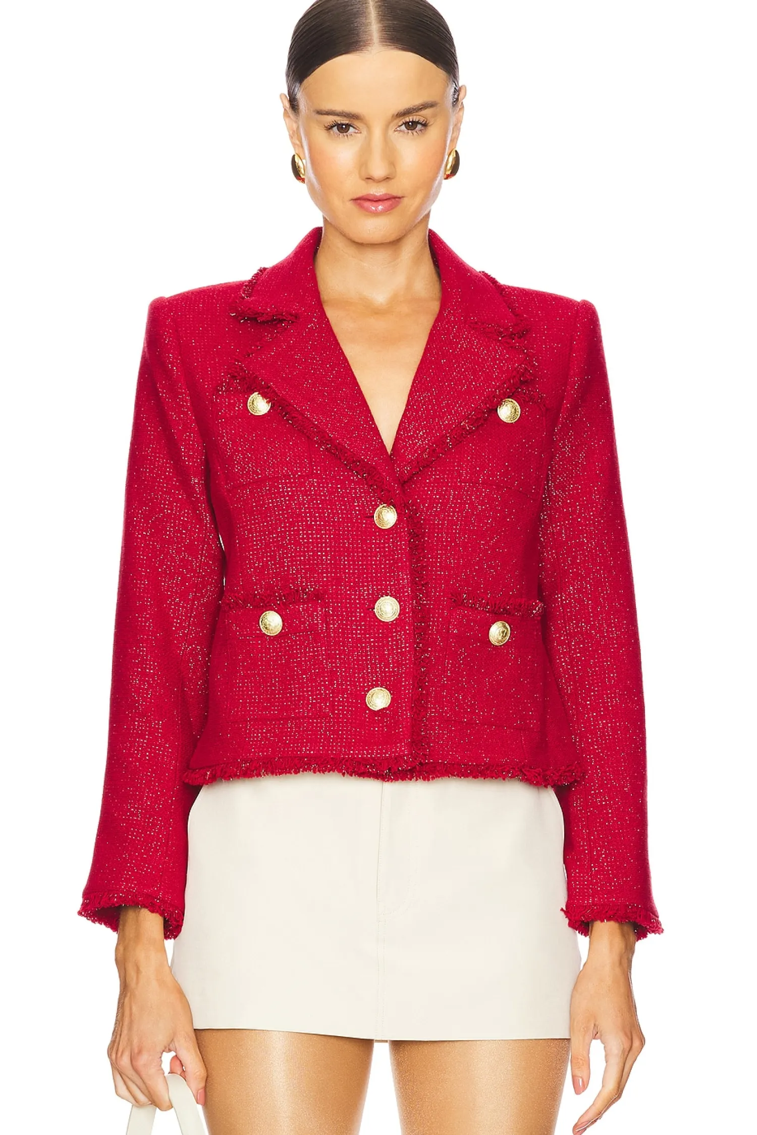 Women L'AGENCE Jackets & Coats>Sylvia Collared Jacket