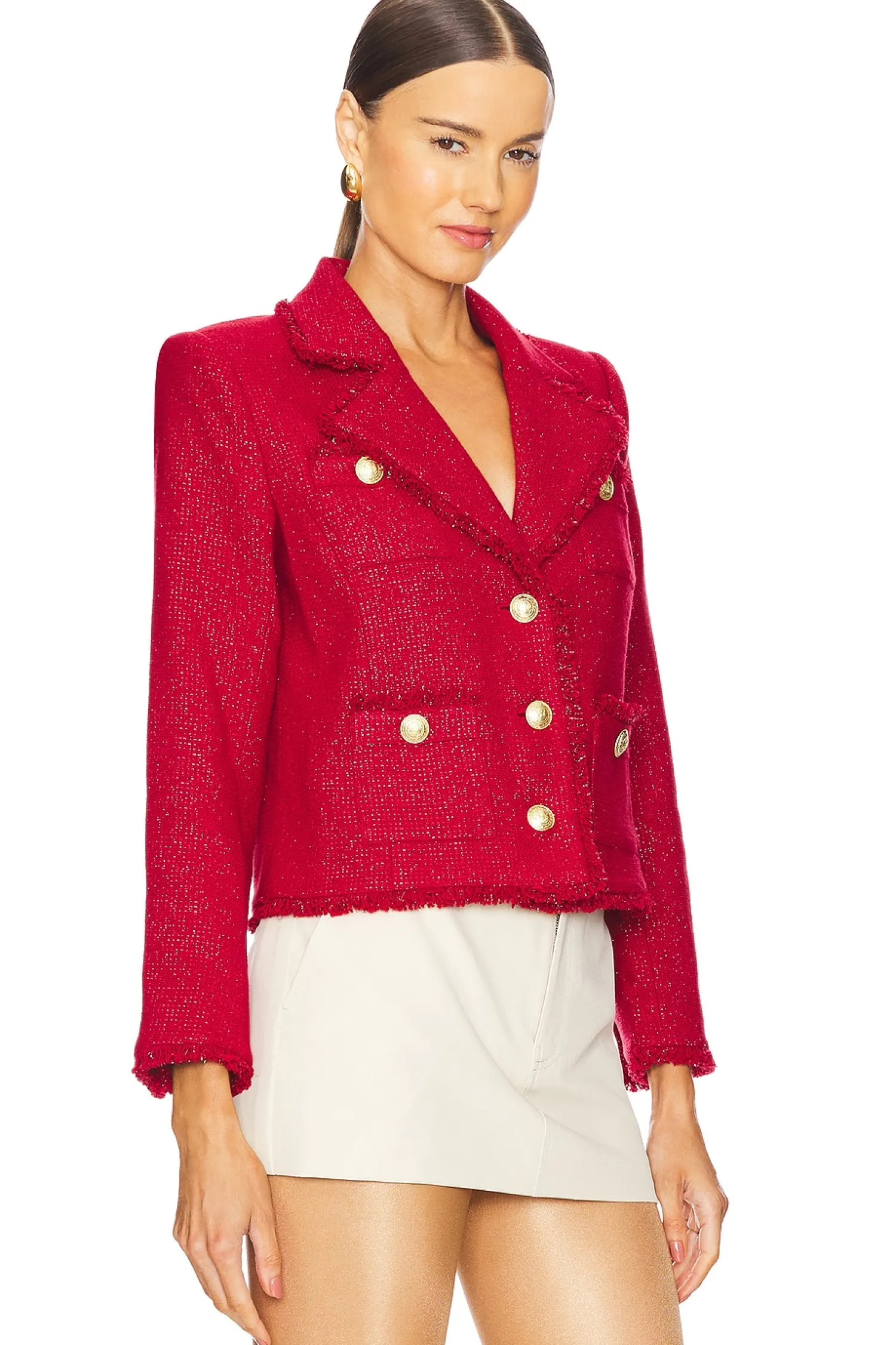 Women L'AGENCE Jackets & Coats>Sylvia Collared Jacket