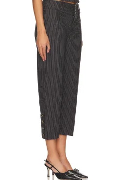 Women Jaded London Matching Sets>Tailored 3/4 Stripe Button Trousers