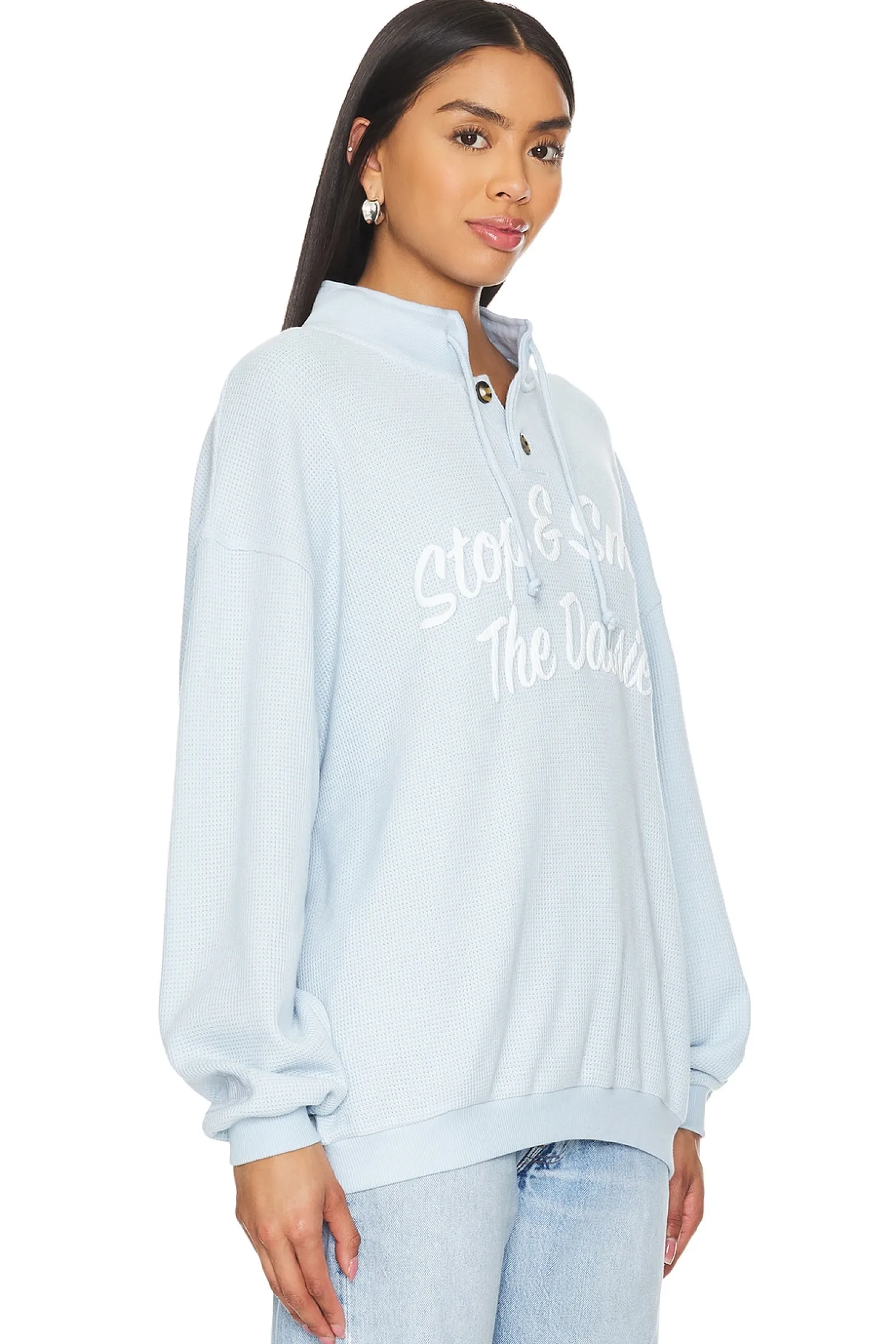 Women Boys Lie Loungewear>Take Time Henley Crewneck