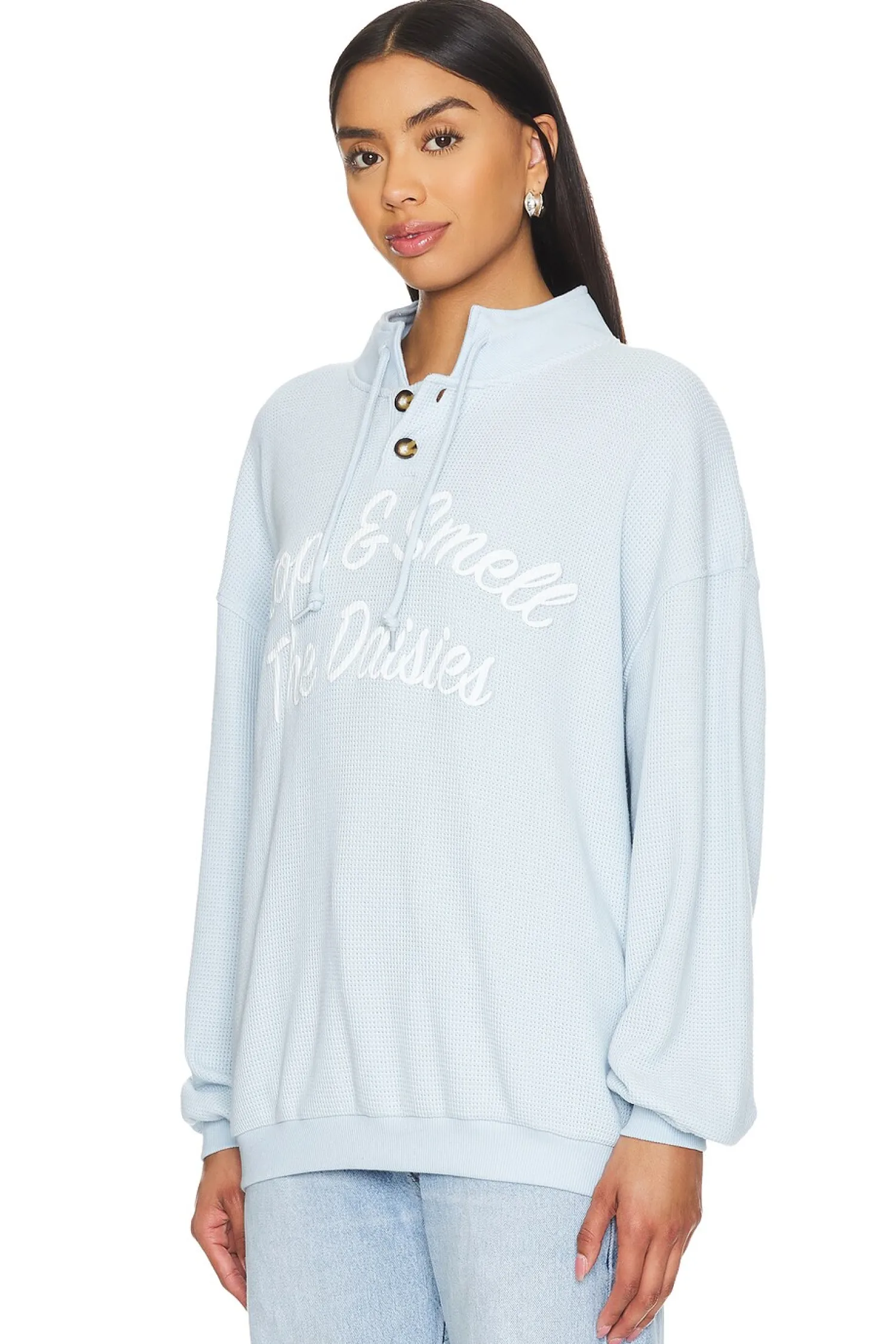 Women Boys Lie Loungewear>Take Time Henley Crewneck