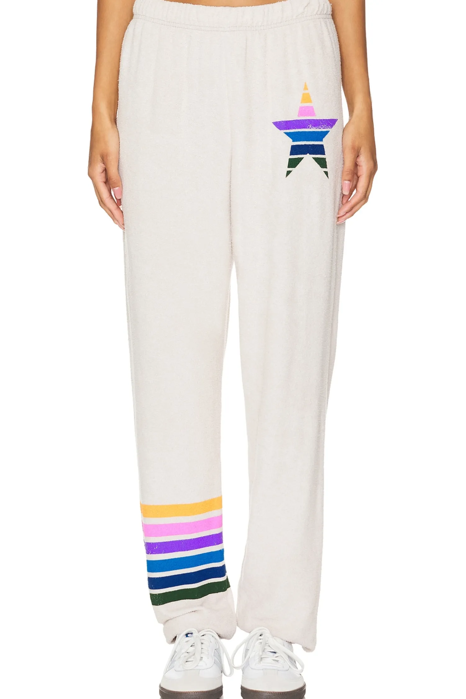 Women Lauren Moshi Pants|Loungewear>Tanzy Boyfriend Sweatpant Color Stripe Star
