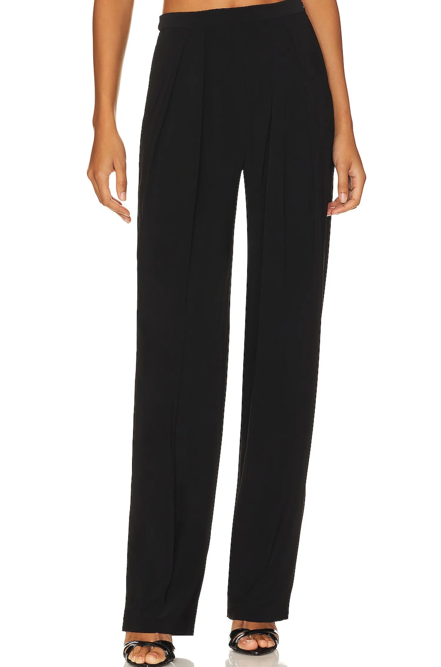 Women Norma Kamali Pants>Tapered Pleated Trouser