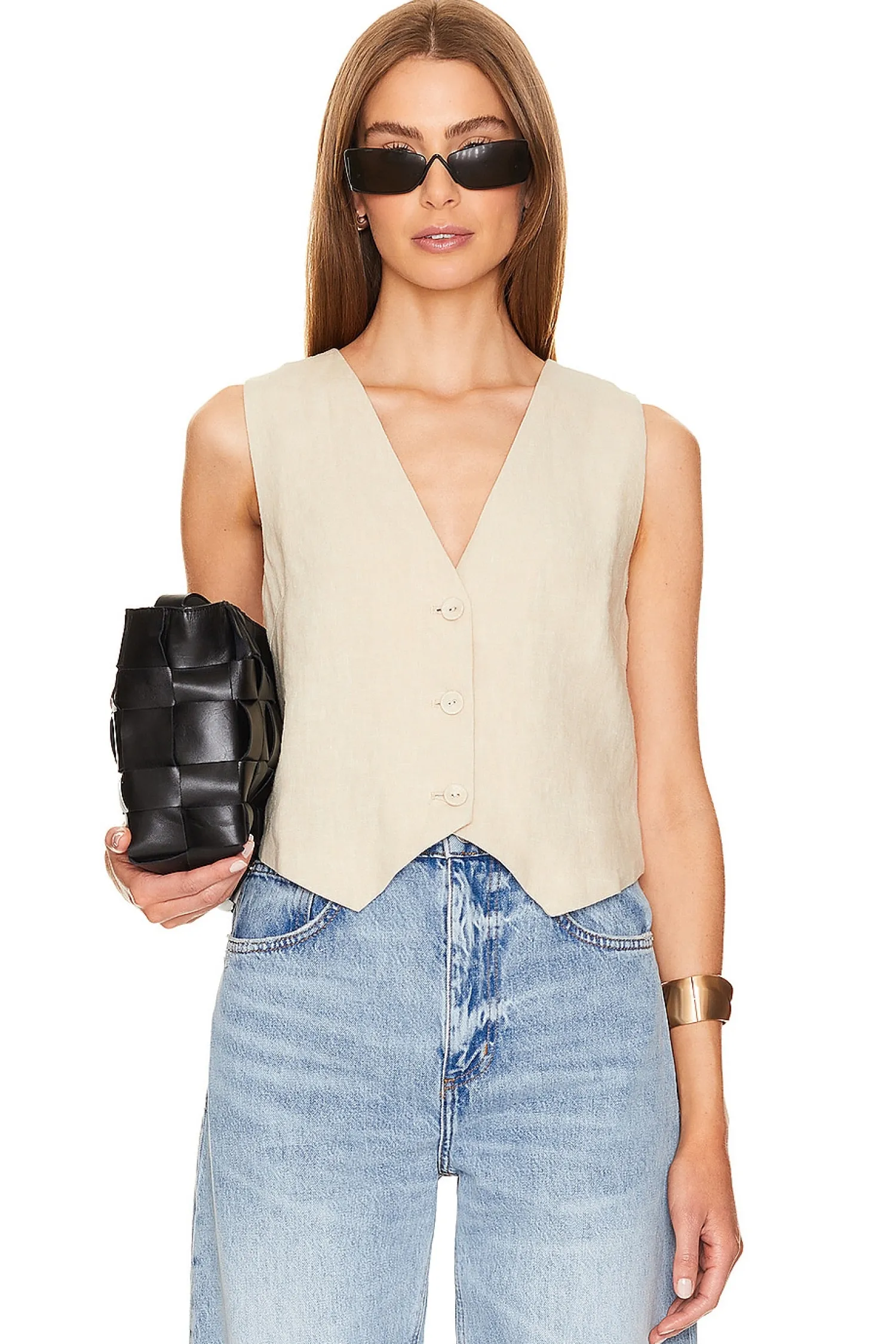 Women Rue Sophie Jackets & Coats>Tashi Linen Vest