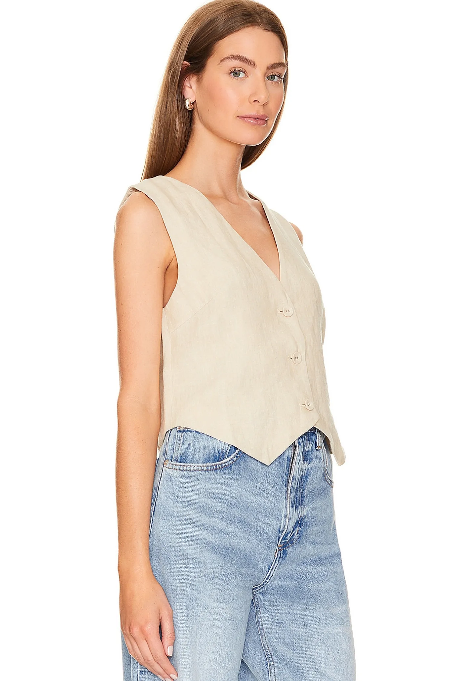 Women Rue Sophie Jackets & Coats>Tashi Linen Vest