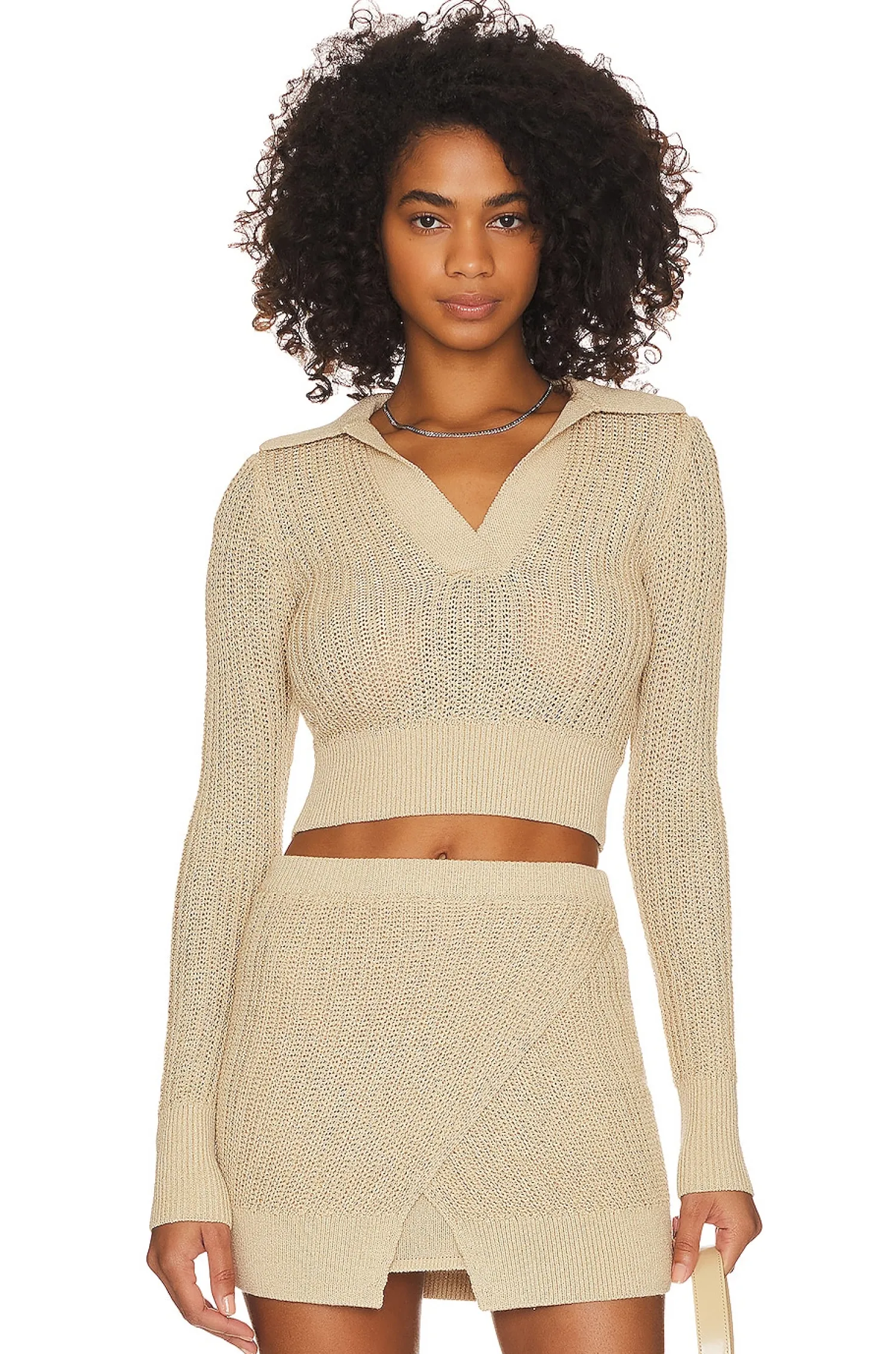 Women L'Academie Matching Sets>Tazia Polo Knit Top