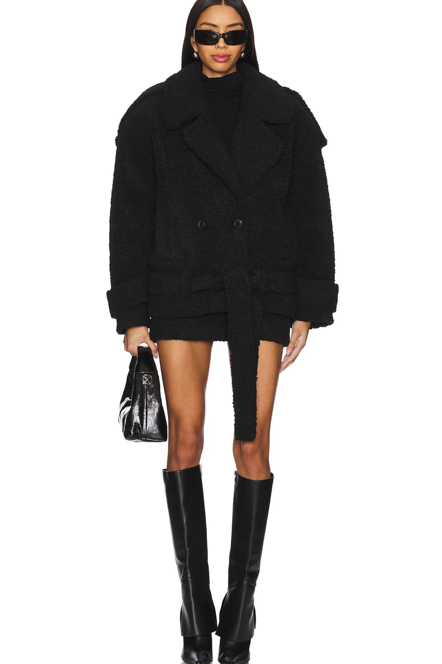 Women SELMACILEK Matching Sets|Jackets & Coats>Teddy Belt-detailed Coat