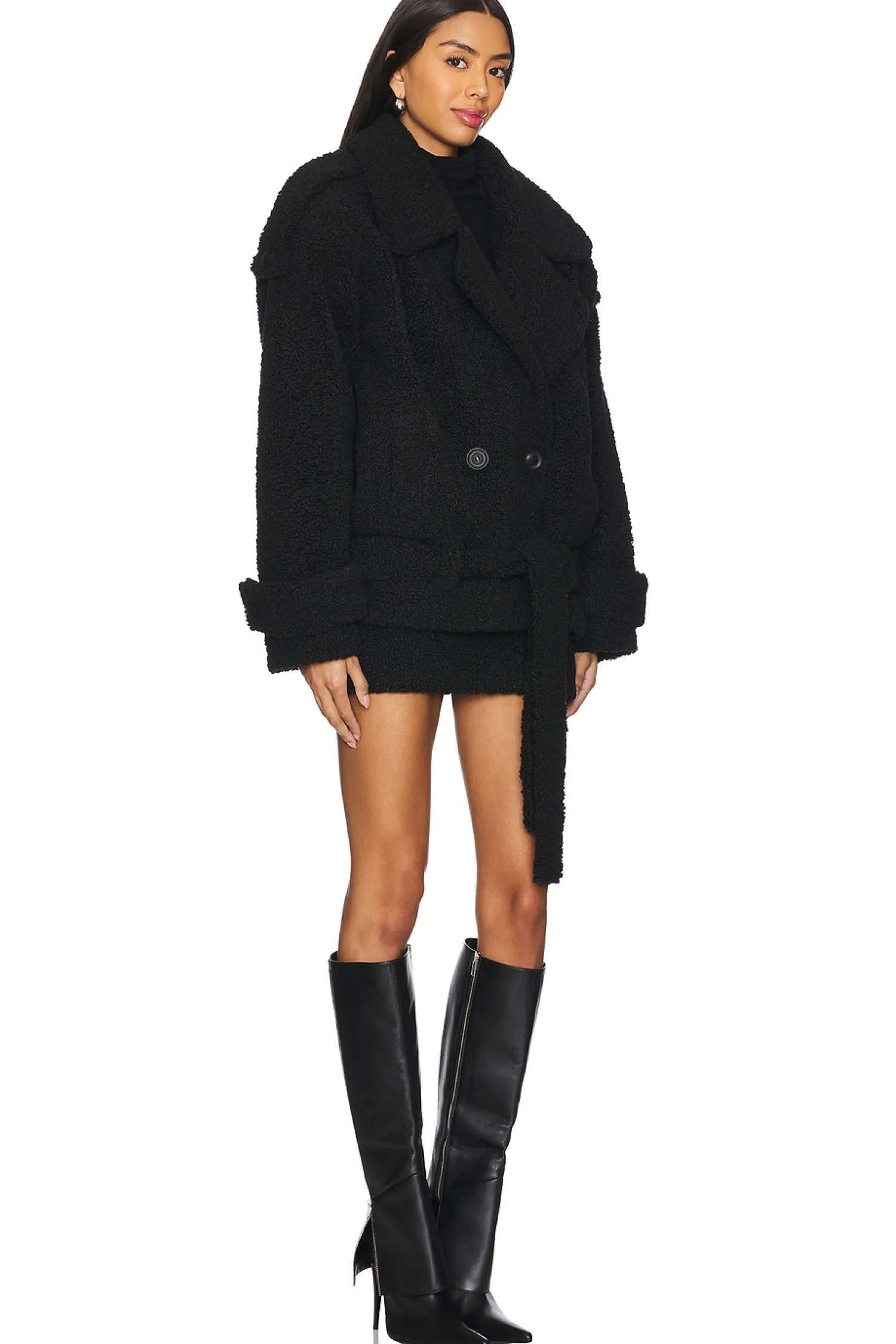 Women SELMACILEK Matching Sets|Jackets & Coats>Teddy Belt-detailed Coat