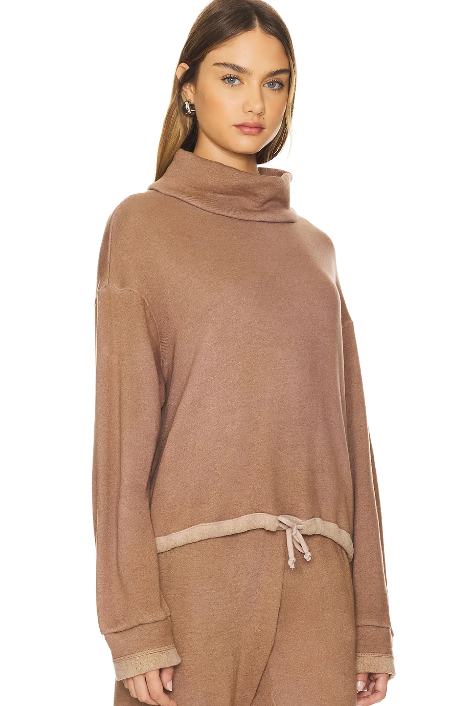 Women MONROW Matching Sets>Teddy Fleece Funnel Pullover