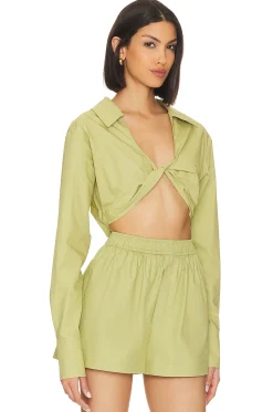 Women L'Academie Matching Sets>Tereza Poplin Crop Top