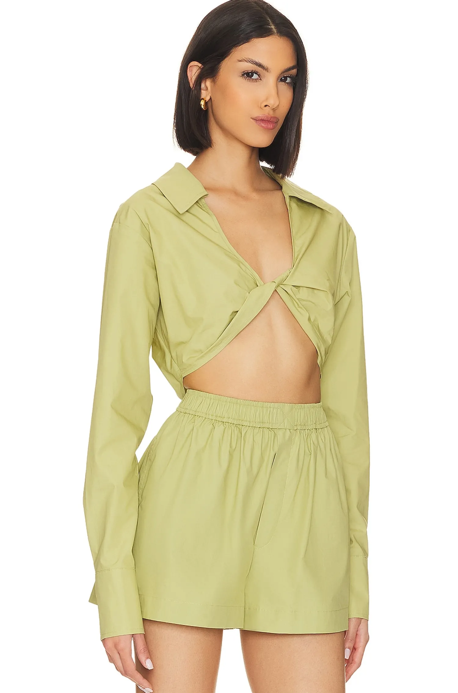 Women L'Academie Matching Sets>Tereza Poplin Crop Top