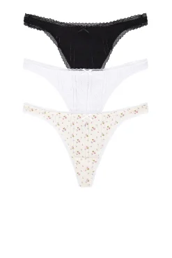 Women Cou Cou Intimates Lingerie & Sleepwear>The 3 Pack Thong