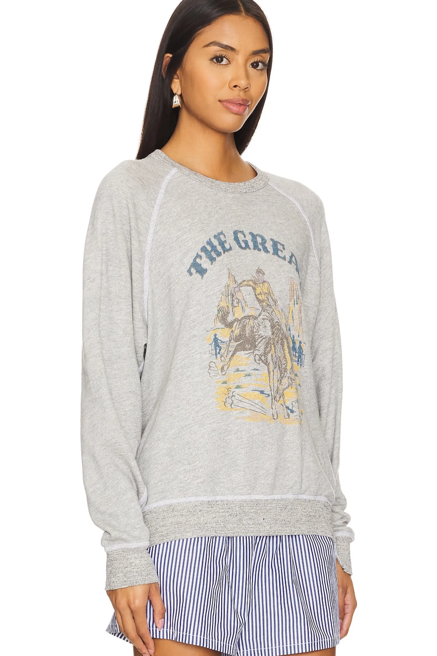 Women The Great Loungewear>The College Sweatshirt With Rodeo Graphic