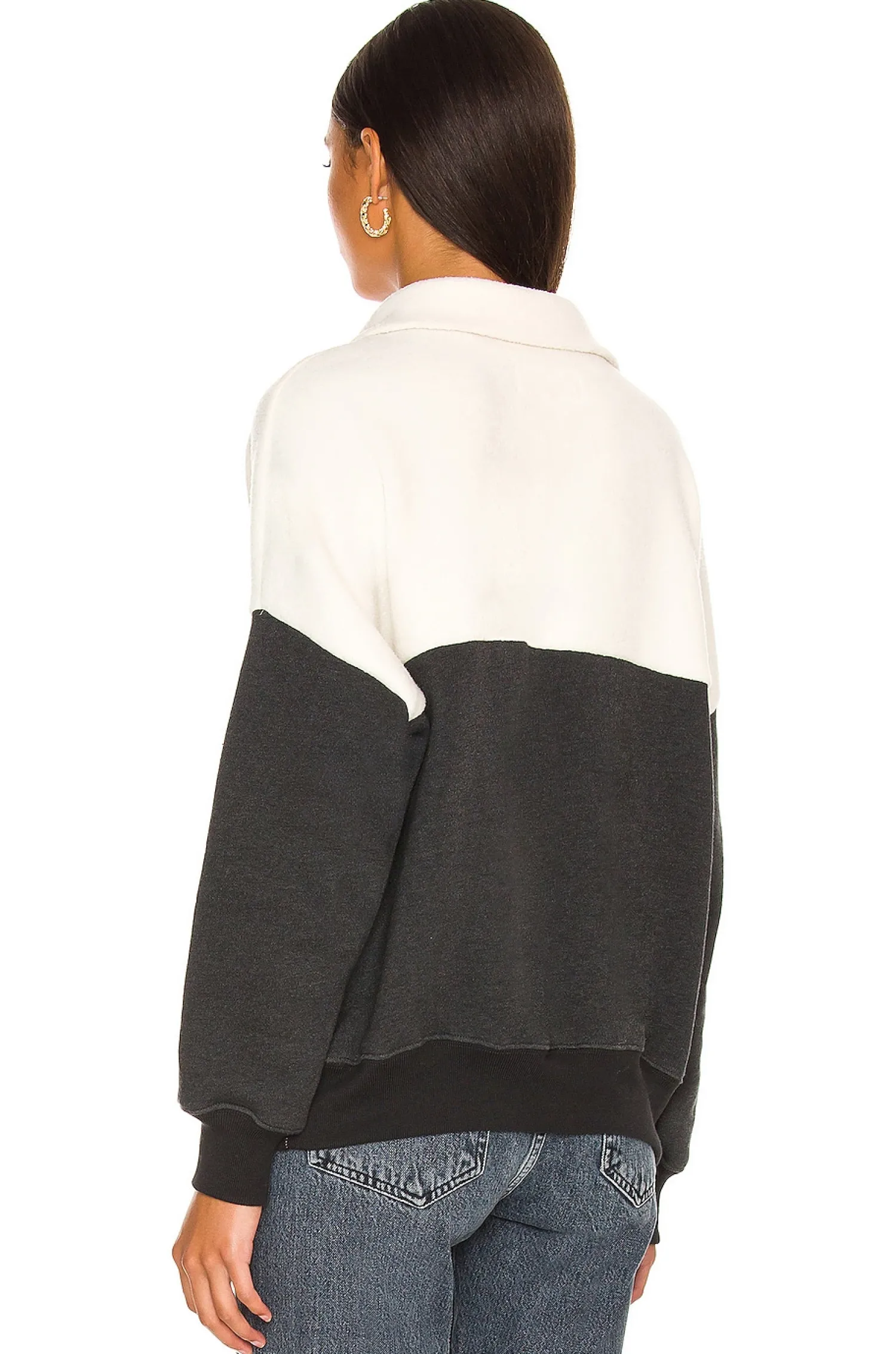 Women The Great Loungewear>The Colorblock Fleece Half-Zip Pullover