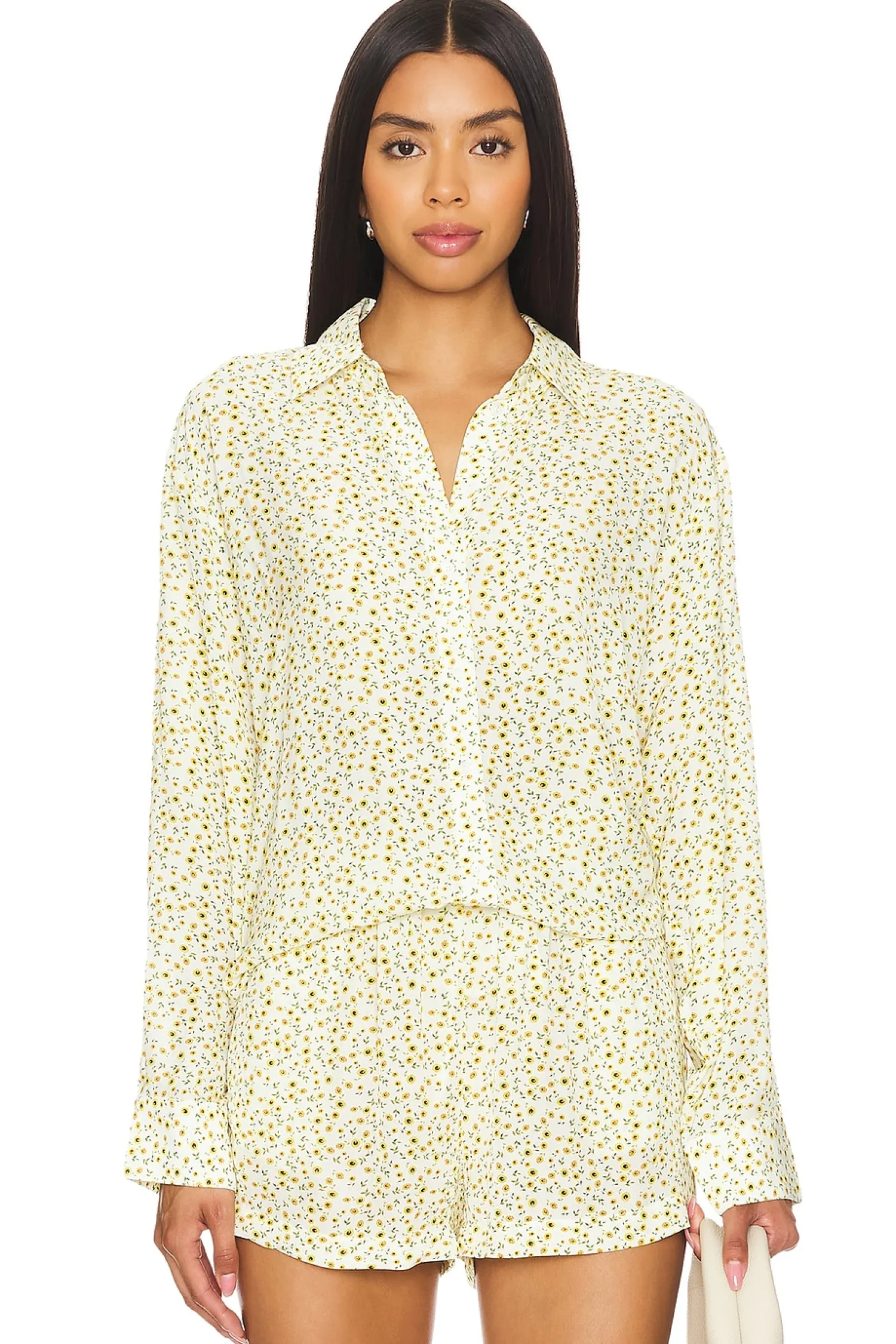 Women Solid & Striped Matching Sets>The Delmore Top