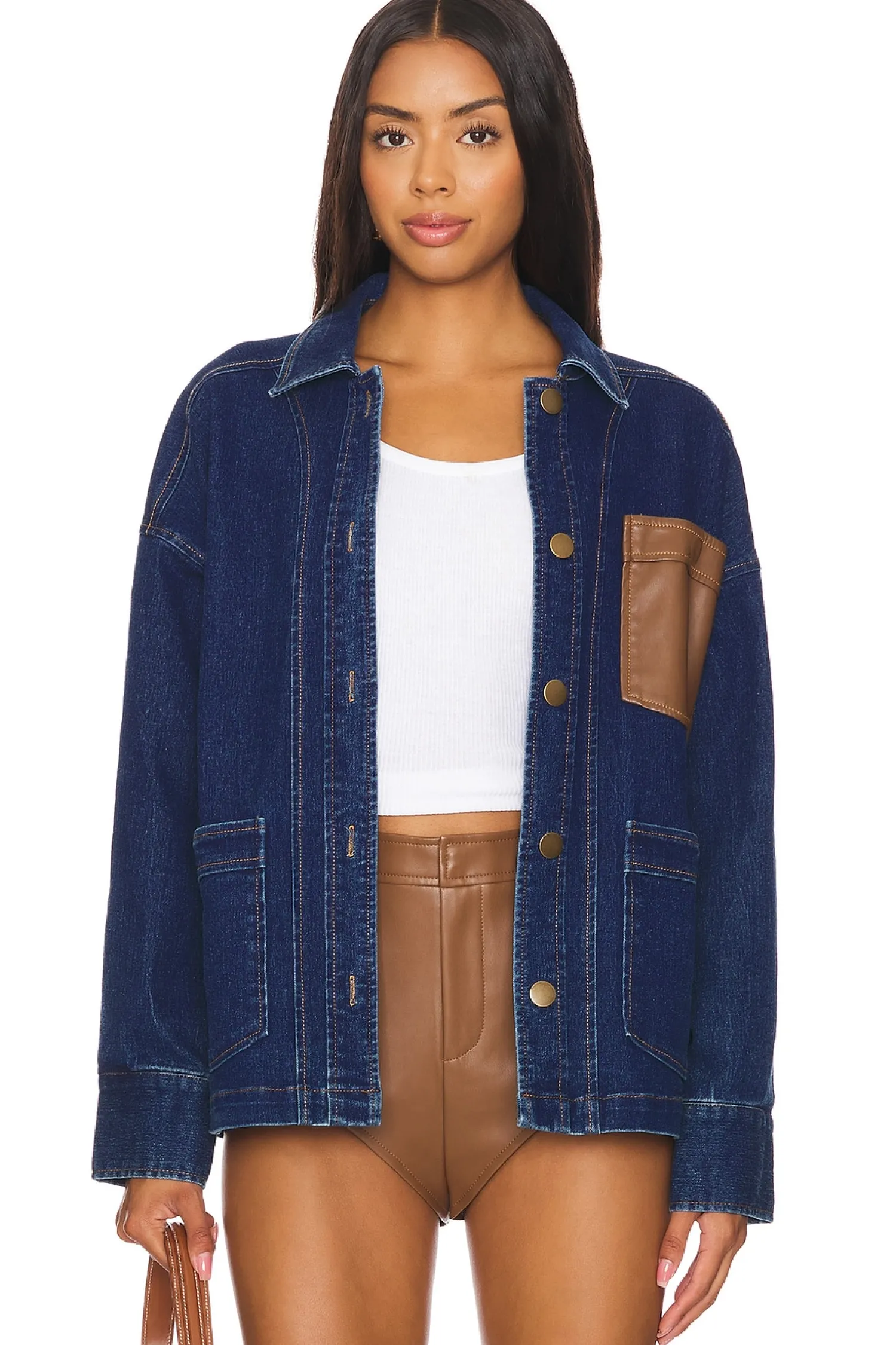 Women Central Park West Jackets & Coats>The Denim Shacket