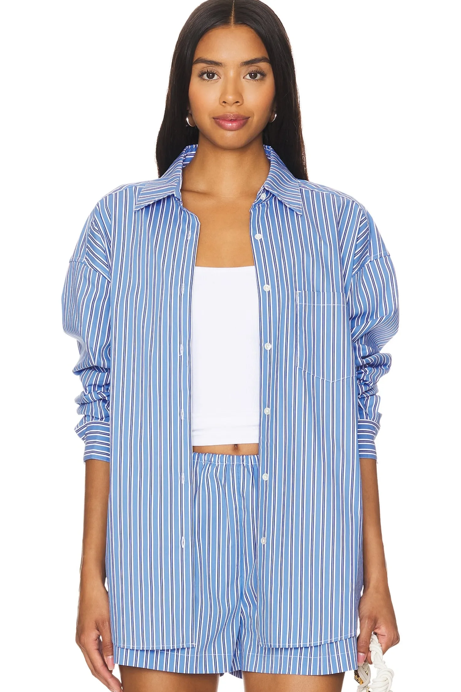 Women Solid & Striped Matching Sets>The Jancy Blouse