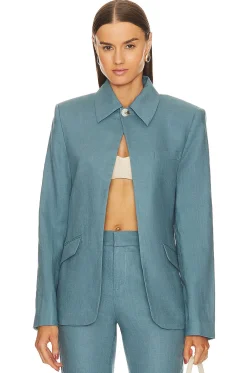 Women GRLFRND Jackets & Coats>The Linen Midway Blazer