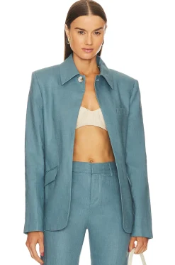 Women GRLFRND Jackets & Coats>The Linen Midway Blazer