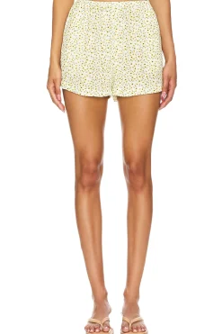 Women Solid & Striped Matching Sets>The Loretto Short